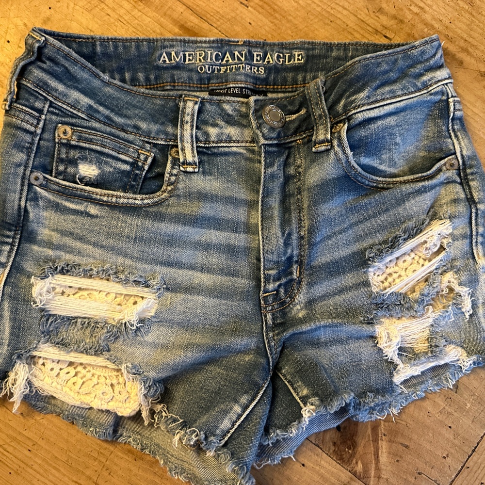 American Eagle Outfitters Men’s Blue Washed Slim Straight Jeans